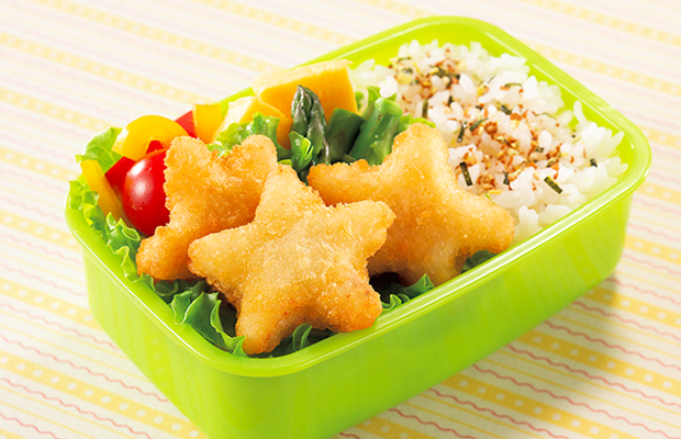 レンジでお星さまの白身魚のフライ