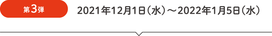第3弾 2021年12月1日（水）～2022年1月5日（水）